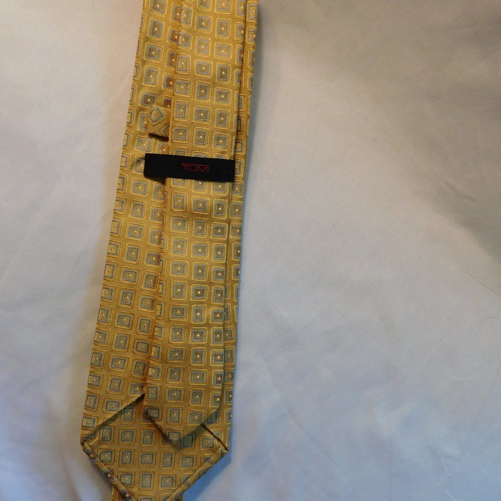 TUMI Silk Neck Tie Made in Italy - Picture 5 of 7